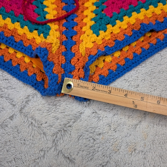 Farm Rio Shorts Womens XS Pink Yellow Striped Scarf Crotched Beach Travel Boho - Picture 4 of 9